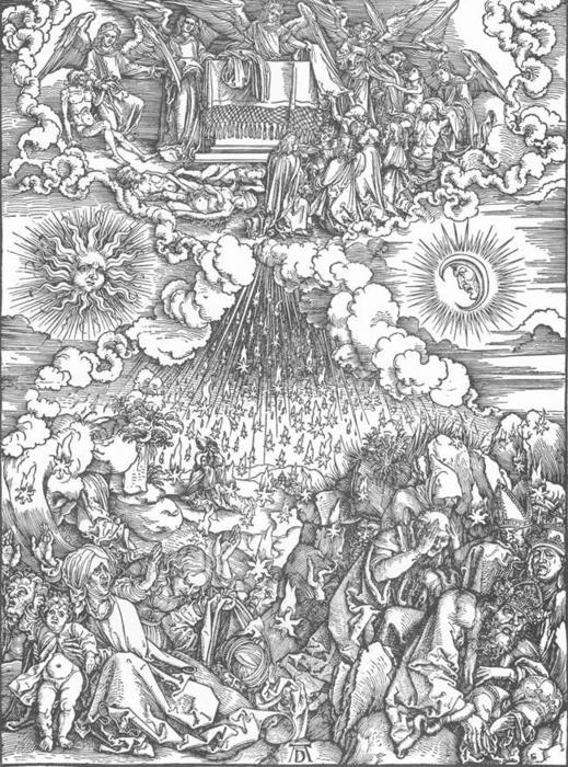 WikiOO.org - Encyclopedia of Fine Arts - Lukisan, Artwork Albrecht Durer - The Revelation of St John: 5. Opening the Fifth and Sixth Seals