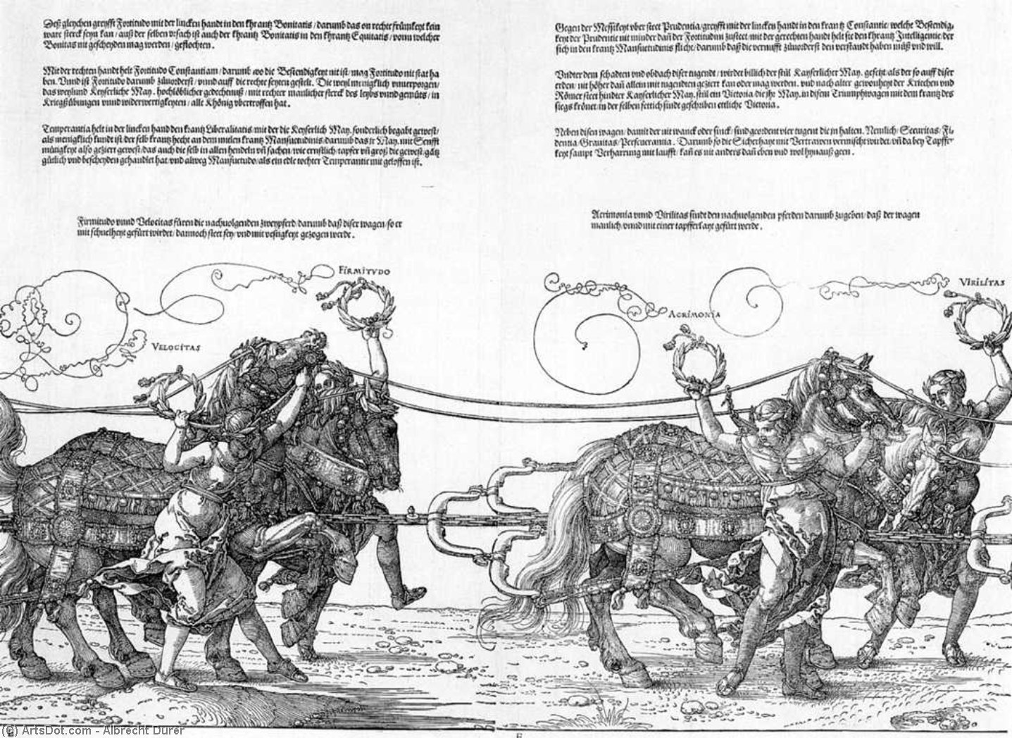 Wikioo.org - The Encyclopedia of Fine Arts - Painting, Artwork by Albrecht Durer - Triumphal Chariot (7/8)