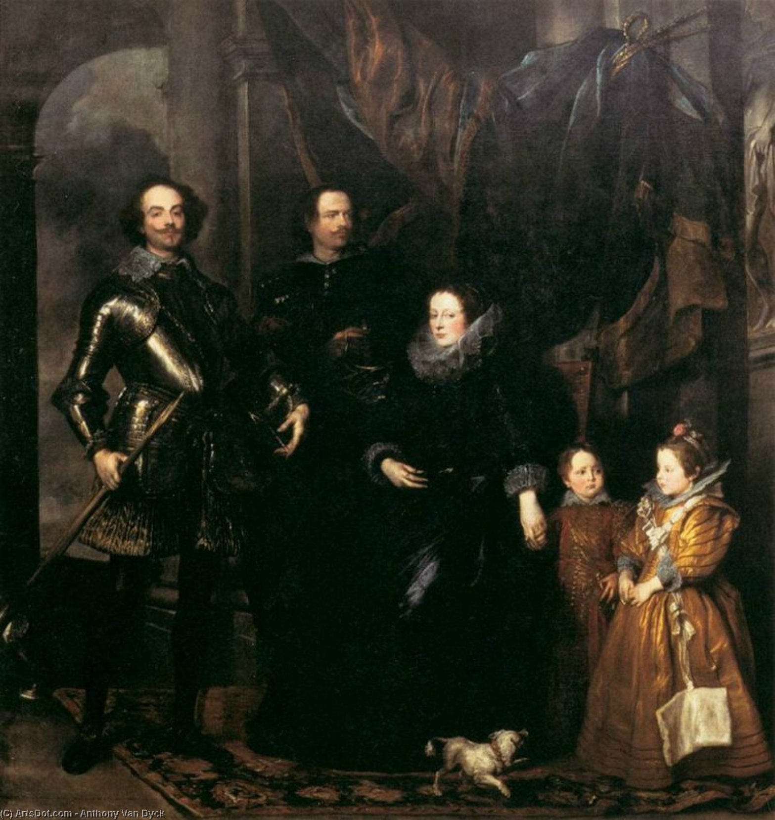 Wikioo.org - Die Enzyklopädie bildender Kunst - Malerei, Kunstwerk von Anthony Van Dyck - die lomellini familiäre