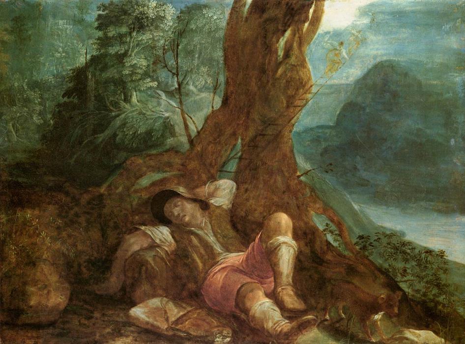WikiOO.org - Encyclopedia of Fine Arts - Målning, konstverk Adam Elsheimer - Jacob's Dream