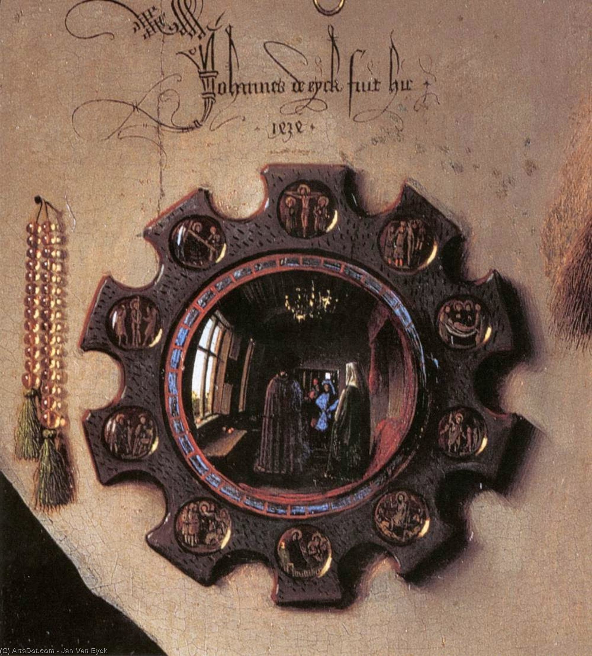 WikiOO.org - Енциклопедия за изящни изкуства - Живопис, Произведения на изкуството Jan Van Eyck - Portrait of Giovanni Arnolfini and his Wife (detail)