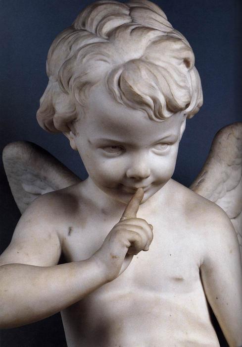 WikiOO.org - Enciklopedija likovnih umjetnosti - Slikarstvo, umjetnička djela Étienne Maurice Falconet - Seated Cupid (detail)