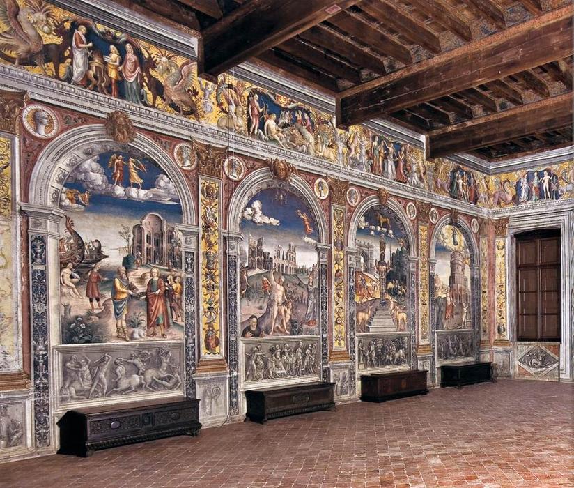 Wikioo.org - The Encyclopedia of Fine Arts - Painting, Artwork by Giovanni Maria Falconetto - View of the Sala dello Zodiaco