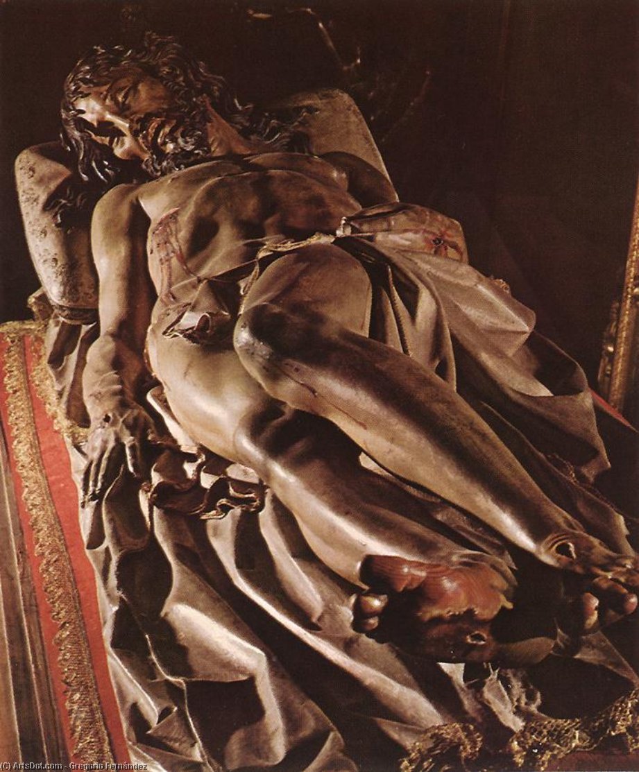 WikiOO.org - Encyclopedia of Fine Arts - Lukisan, Artwork Gregorio Fernández - The Dead Christ