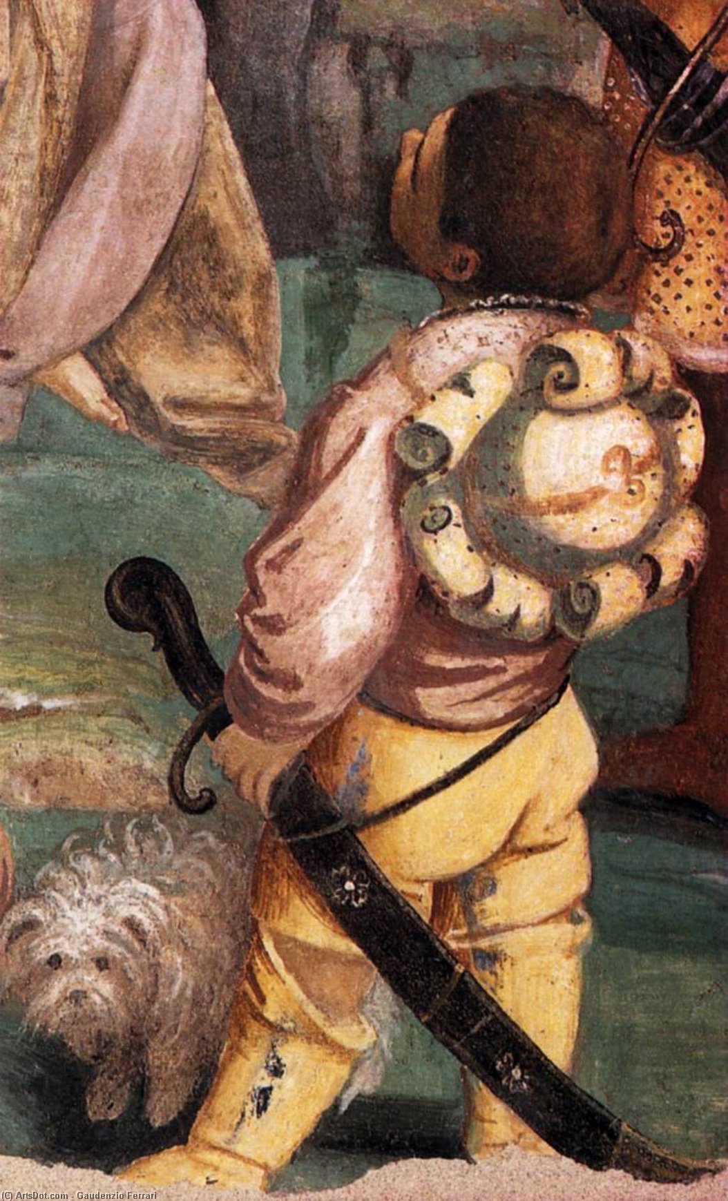 Wikioo.org - The Encyclopedia of Fine Arts - Painting, Artwork by Gaudenzio Ferrari - The Adoration of the Magi (detail)