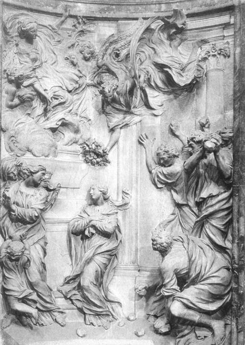 Wikioo.org – La Enciclopedia de las Bellas Artes - Pintura, Obras de arte de Ercole Ferrata - Lapidación de San Emerenziana