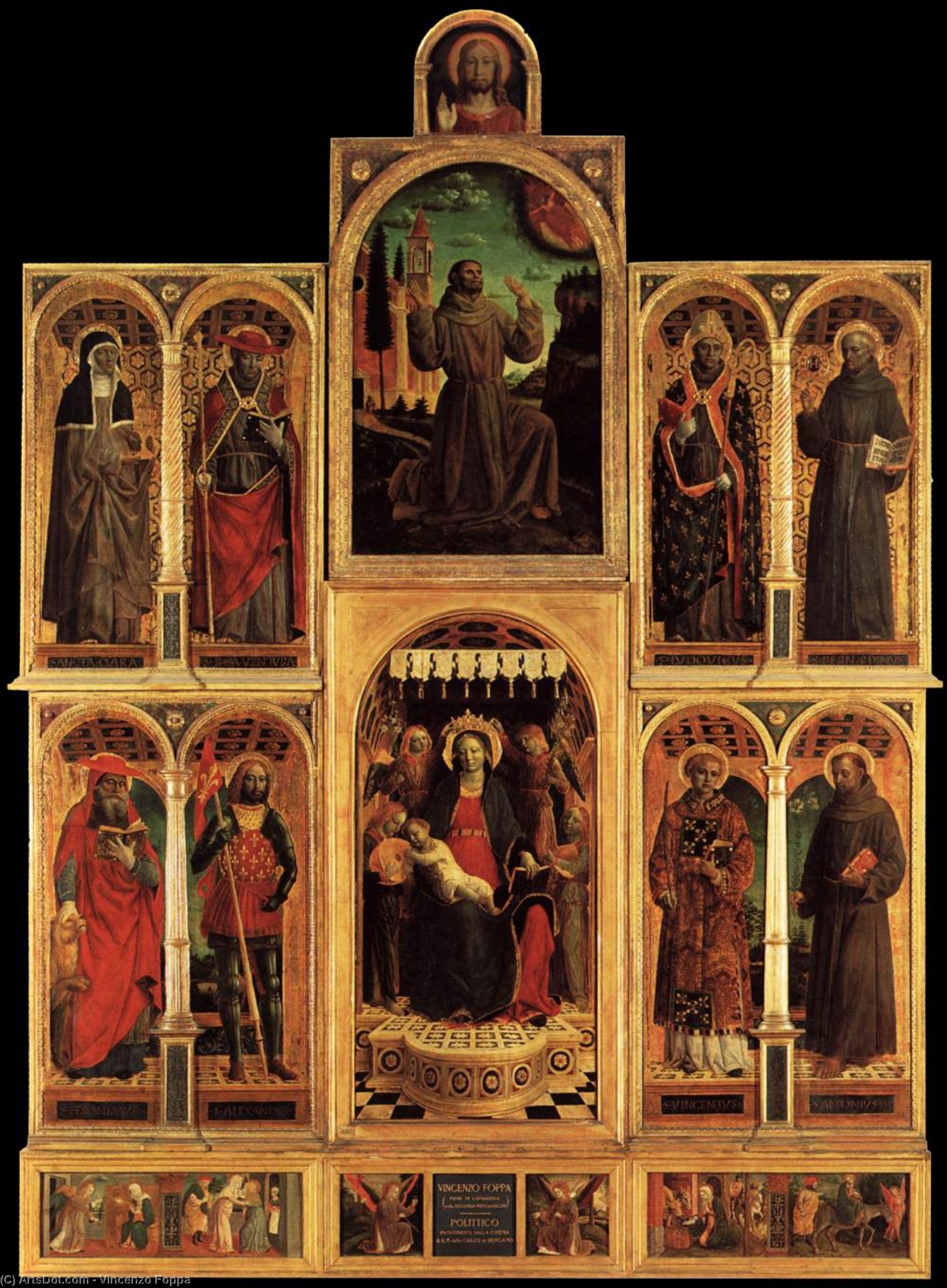 Wikioo.org - The Encyclopedia of Fine Arts - Painting, Artwork by Vincenzo Foppa - Altarpiece