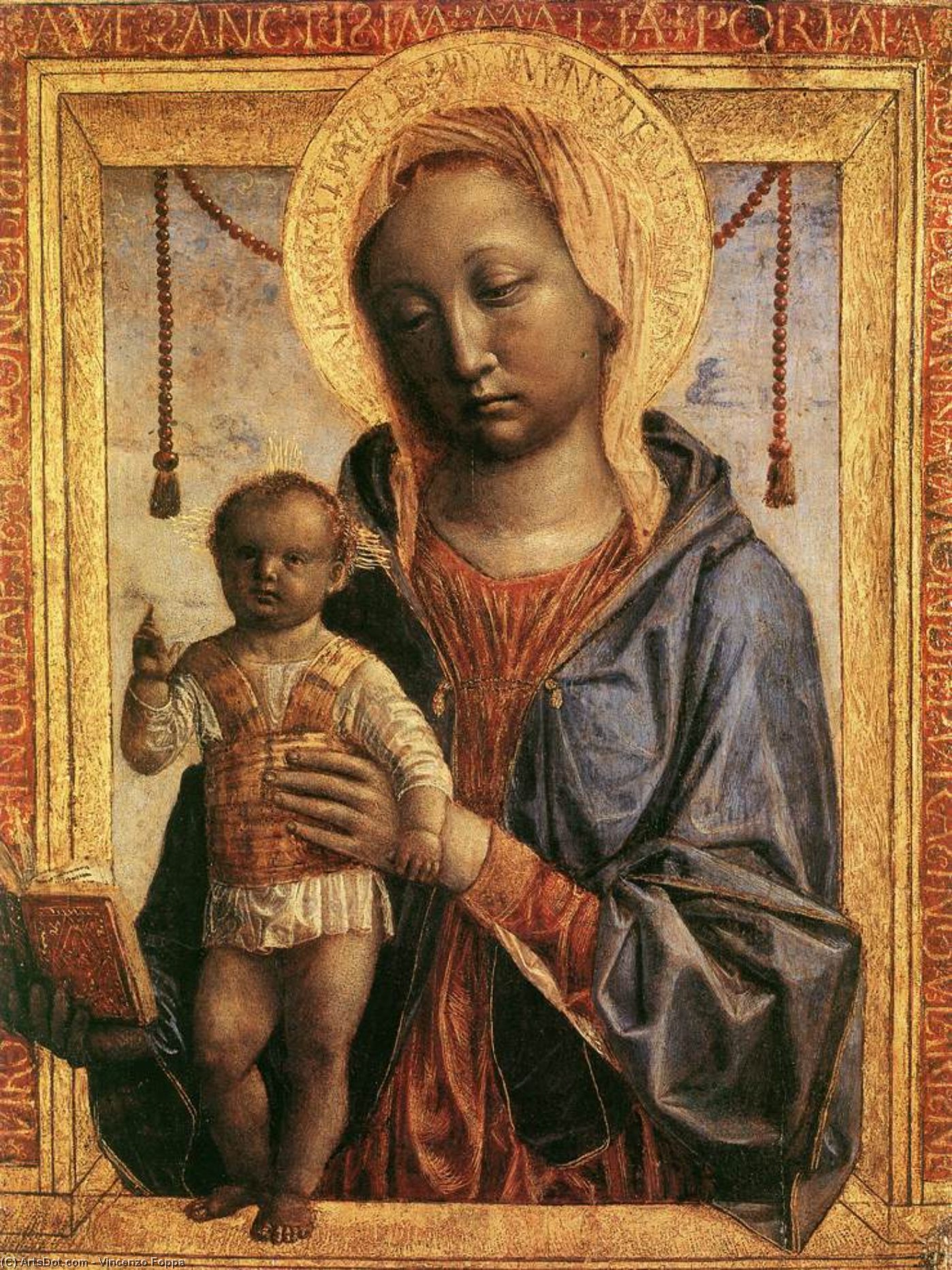 Wikioo.org - The Encyclopedia of Fine Arts - Painting, Artwork by Vincenzo Foppa - Madonna of the Book