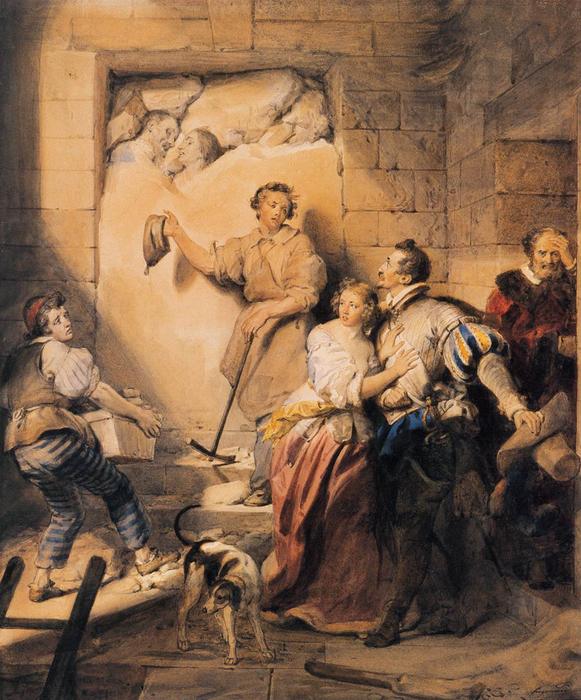 Wikioo.org - สารานุกรมวิจิตรศิลป์ - จิตรกรรม Alexandre Évariste Fragonard - The Immured