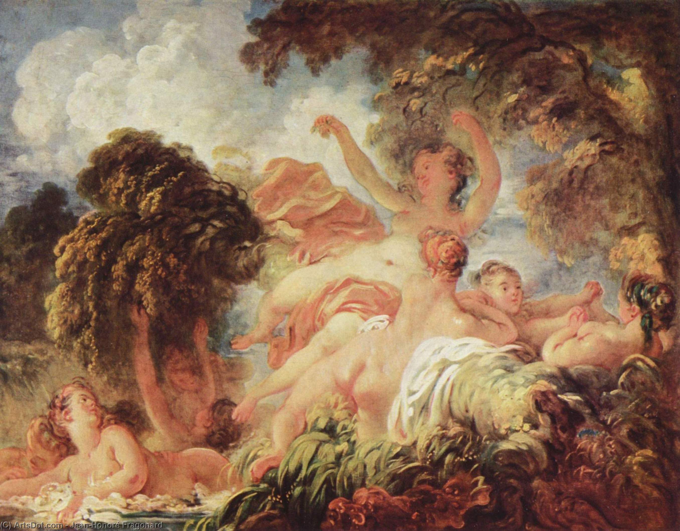 Wikioo.org – L'Encyclopédie des Beaux Arts - Peinture, Oeuvre de Jean-Honoré Fragonard - le baigneurs