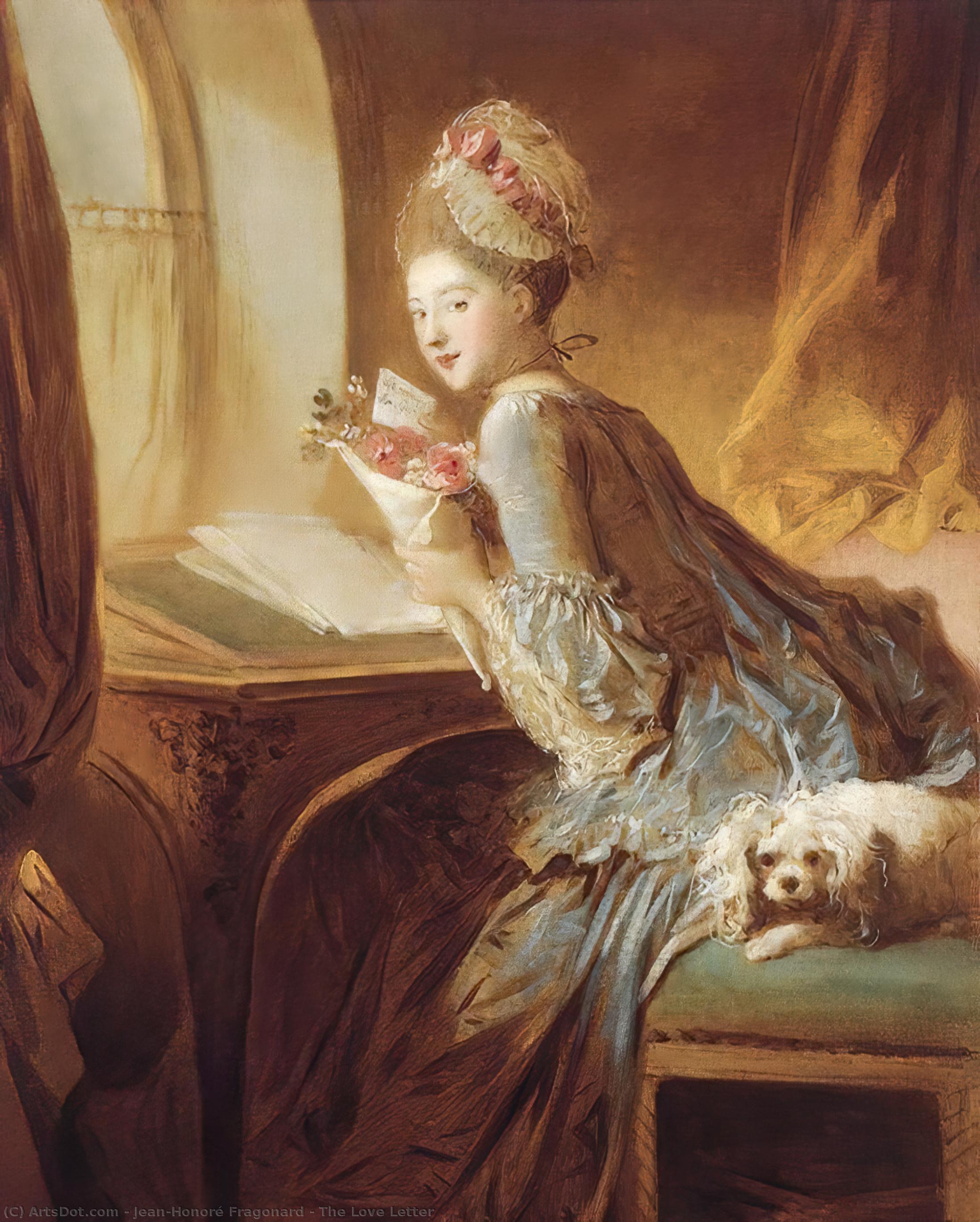 Wikioo.org – L'Enciclopedia delle Belle Arti - Pittura, Opere di Jean-Honoré Fragonard - il amore lettera