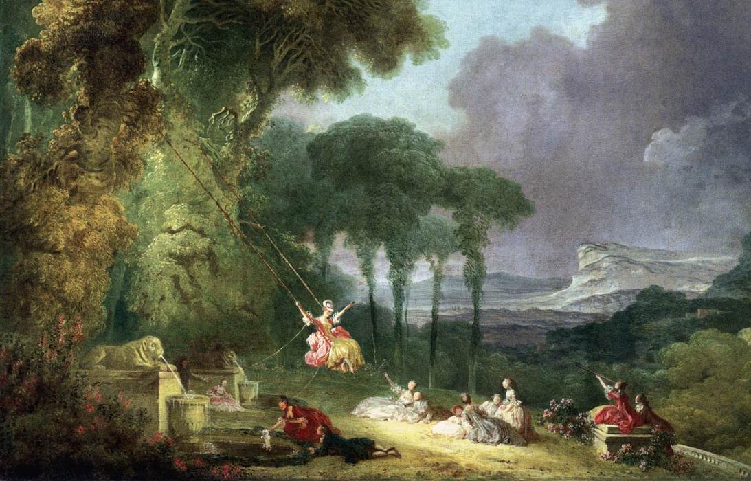 Wikioo.org - The Encyclopedia of Fine Arts - Painting, Artwork by Jean-Honoré Fragonard - The Swing (detail)