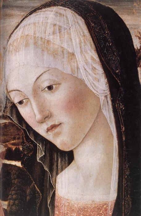 Wikioo.org - สารานุกรมวิจิตรศิลป์ - จิตรกรรม Francesco Di Giorgio Martini - Madonna and Child with an Angel (detail)