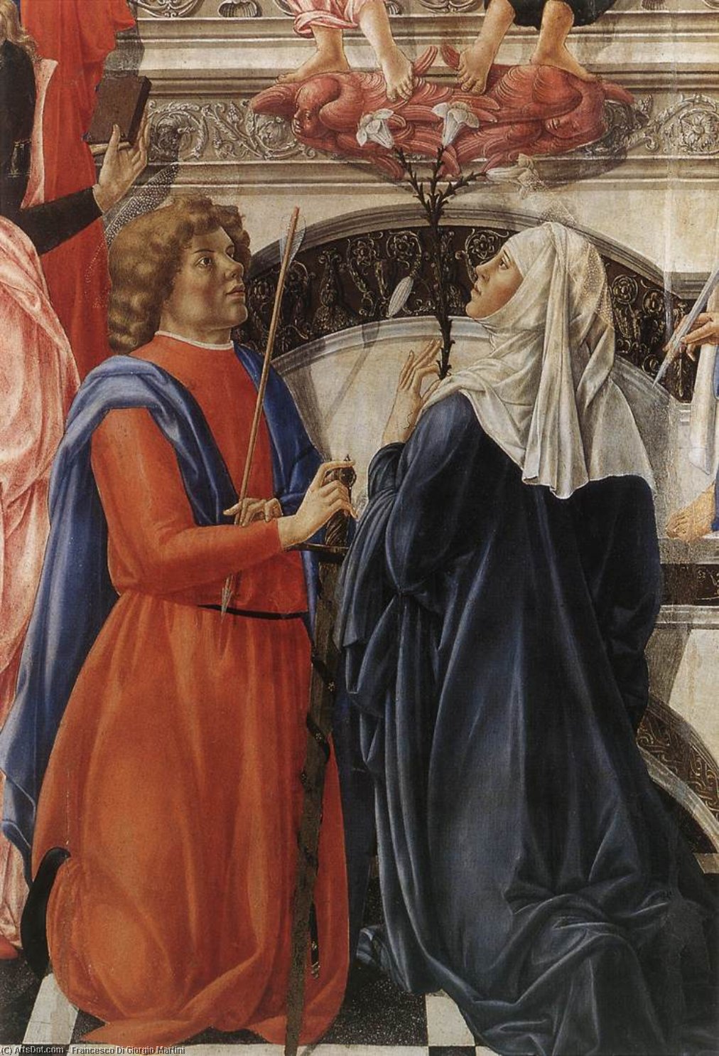 WikiOO.org - Encyclopedia of Fine Arts - Maleri, Artwork Francesco Di Giorgio Martini - The Coronation of the Virgin (detail)