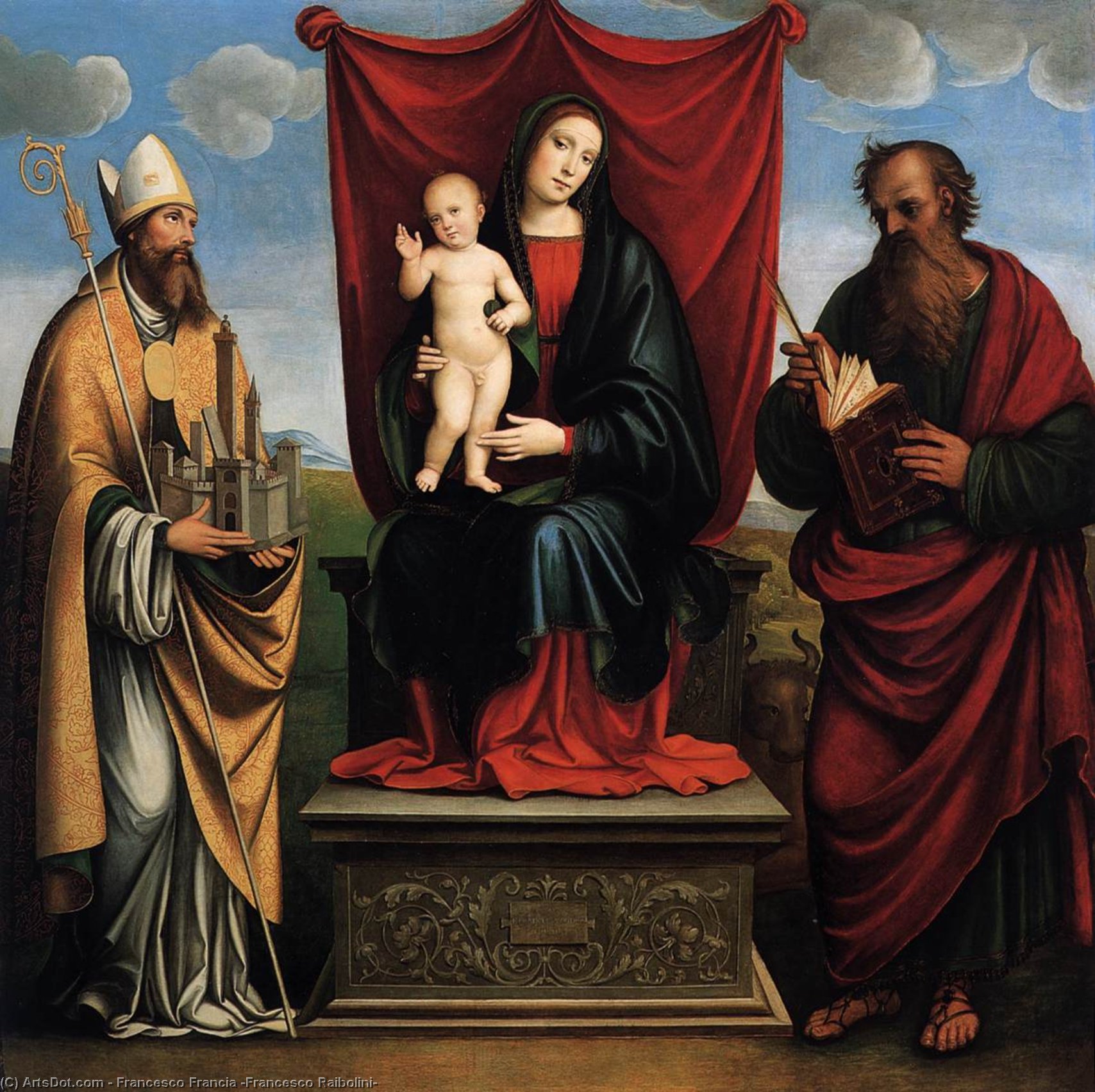 Wikioo.org - The Encyclopedia of Fine Arts - Painting, Artwork by Francesco Francia (Francesco Raibolini) - Sacra Conversazione