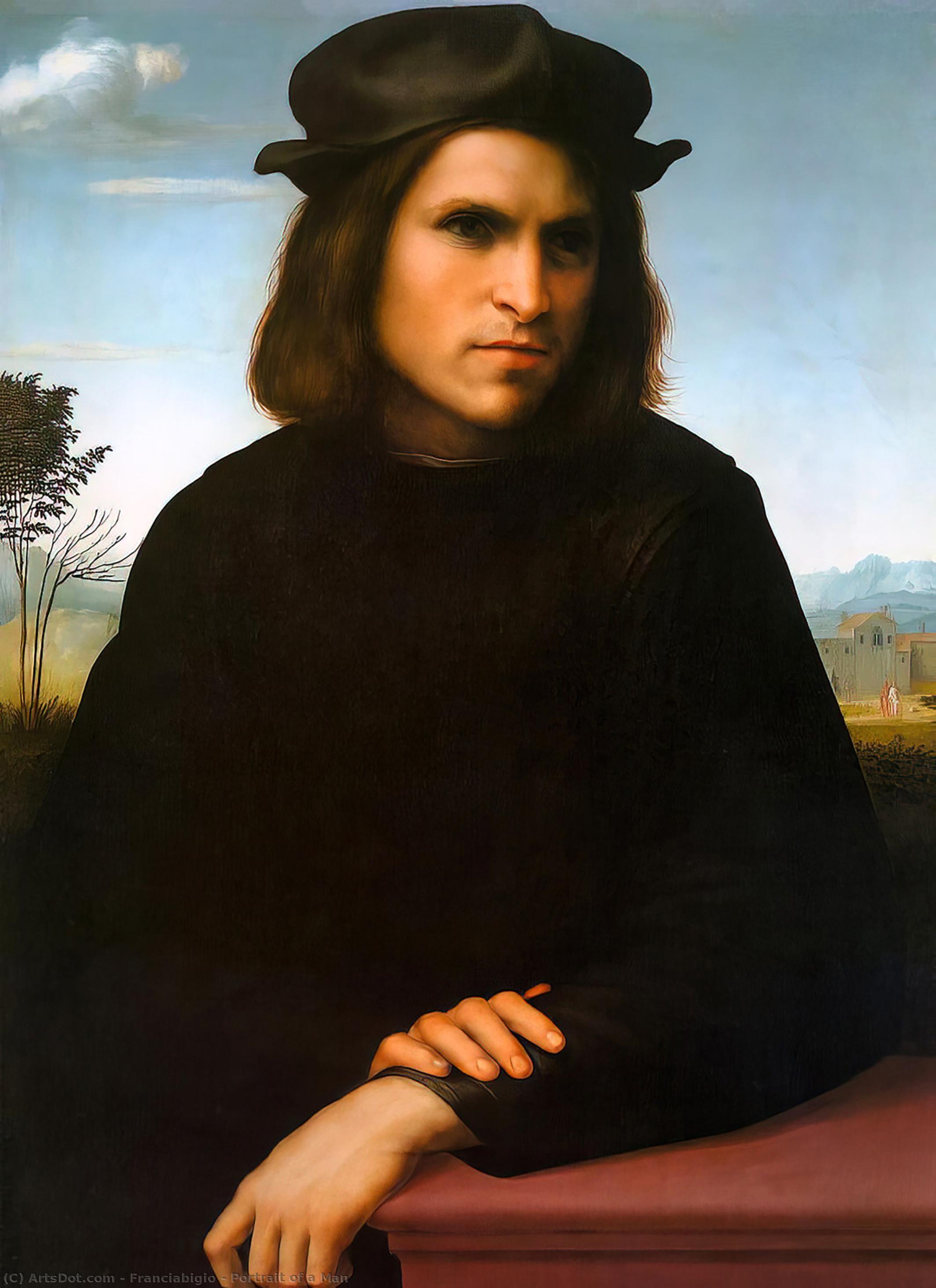 WikiOO.org - אנציקלופדיה לאמנויות יפות - ציור, יצירות אמנות Franciabigio - Portrait of a Man