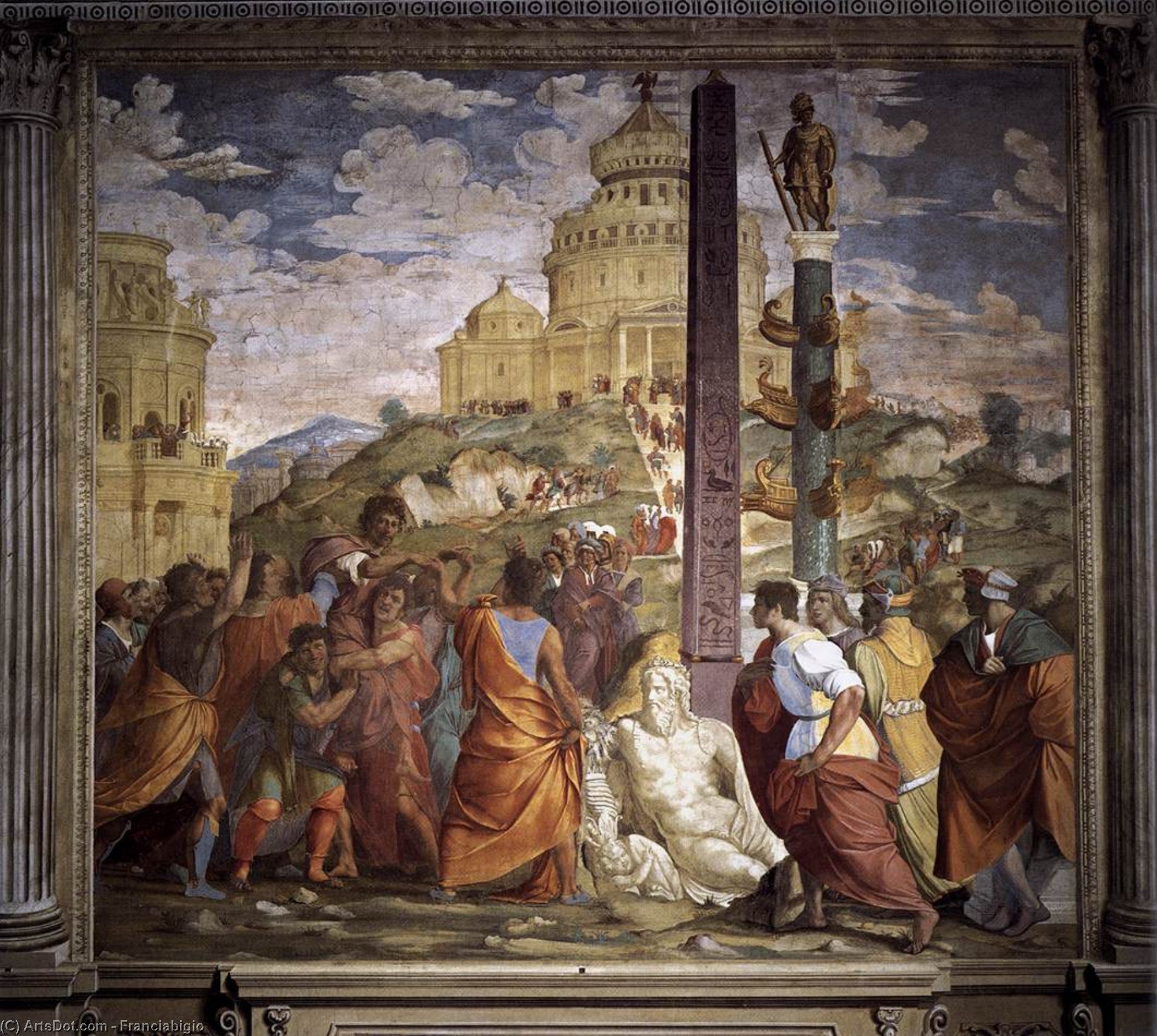 Wikoo.org - موسوعة الفنون الجميلة - اللوحة، العمل الفني Franciabigio - The Triumph of Cicero