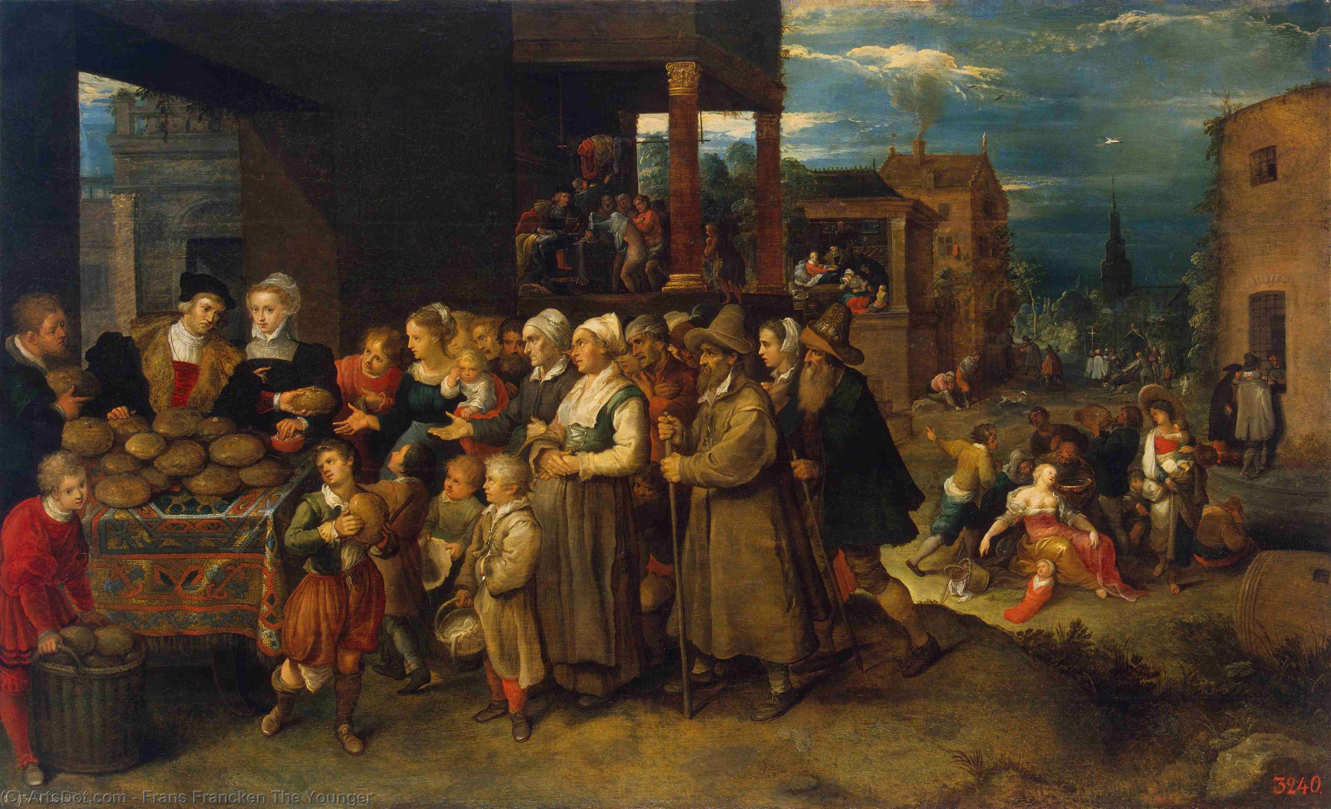 Wikioo.org - The Encyclopedia of Fine Arts - Painting, Artwork by Frans Francken The Younger - The Seven Acts of Mercy