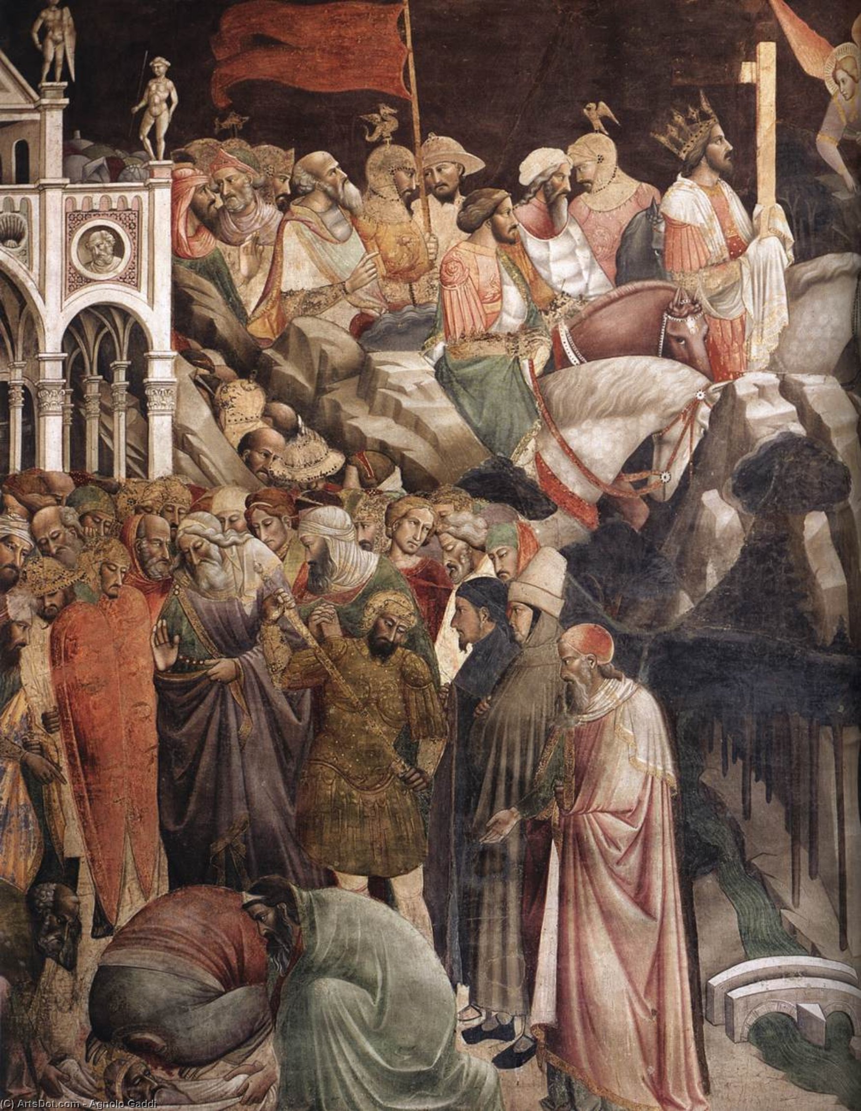Wikioo.org - The Encyclopedia of Fine Arts - Painting, Artwork by Agnolo Gaddi - The Triumph of the Cross (detail)