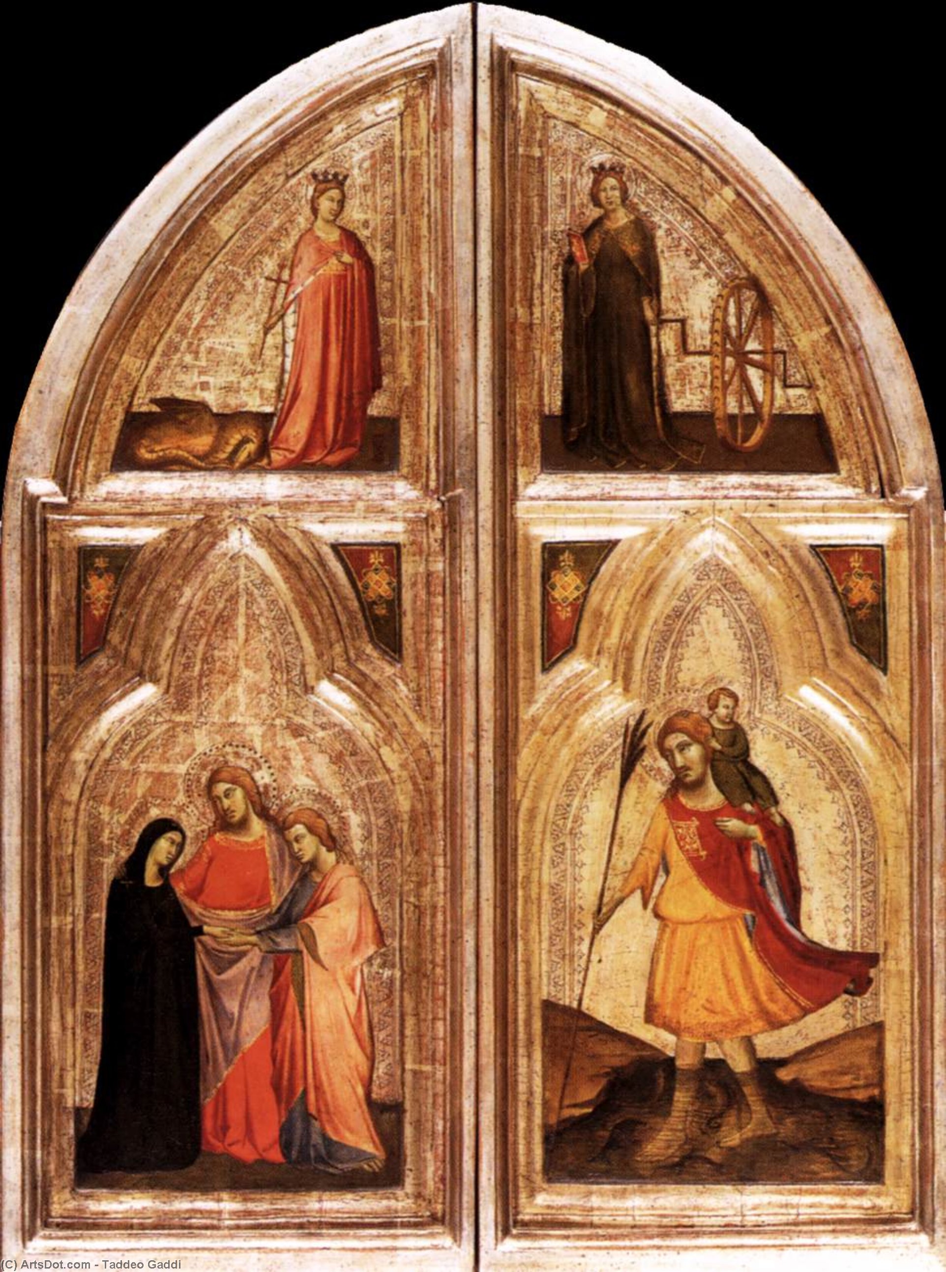 Wikioo.org - The Encyclopedia of Fine Arts - Painting, Artwork by Taddeo Gaddi - Triptych (exterior)