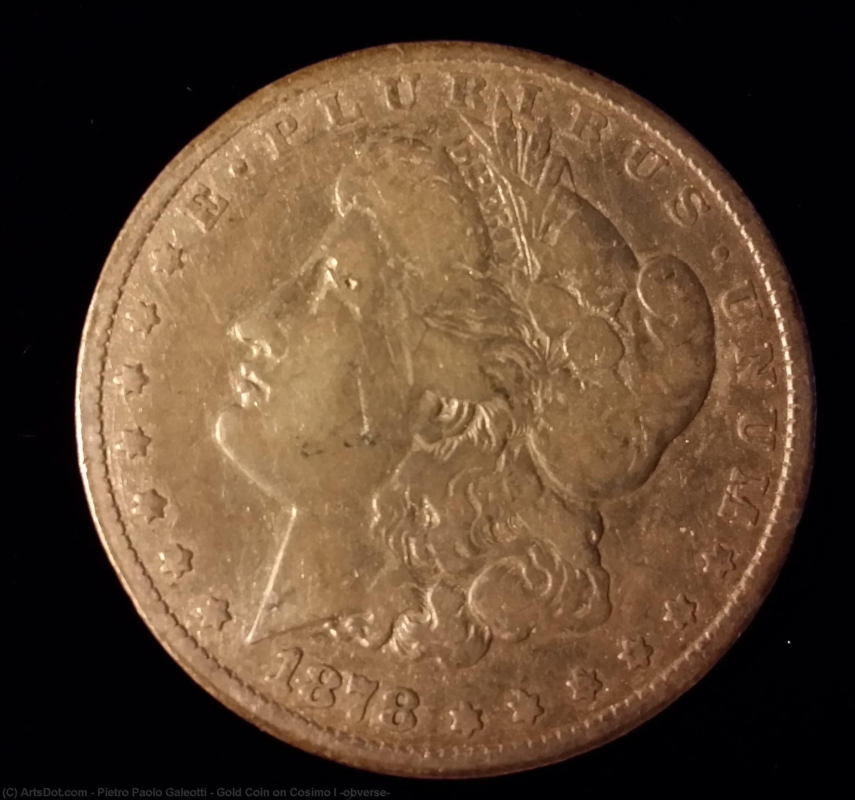 WikiOO.org – 美術百科全書 - 繪畫，作品 Pietro Paolo Galeotti - 金 硬币  对  科西莫  一世  反面