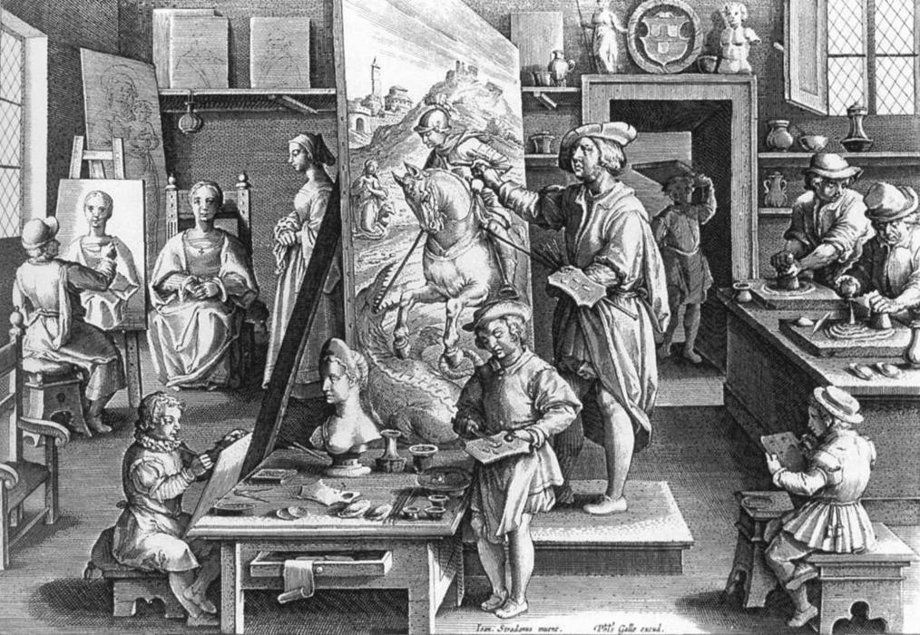 Wikioo.org – L'Enciclopedia delle Belle Arti - Pittura, Opere di Philip Galle - Un Laboratorio del pittore