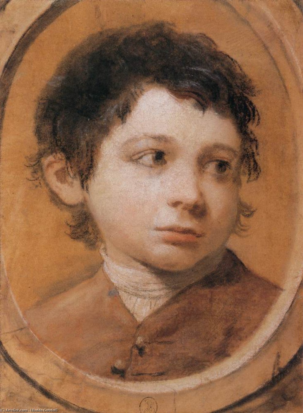 Wikioo.org – L'Enciclopedia delle Belle Arti - Pittura, Opere di Ubaldo Gandolfi - Ritratto di un giovane ragazzo