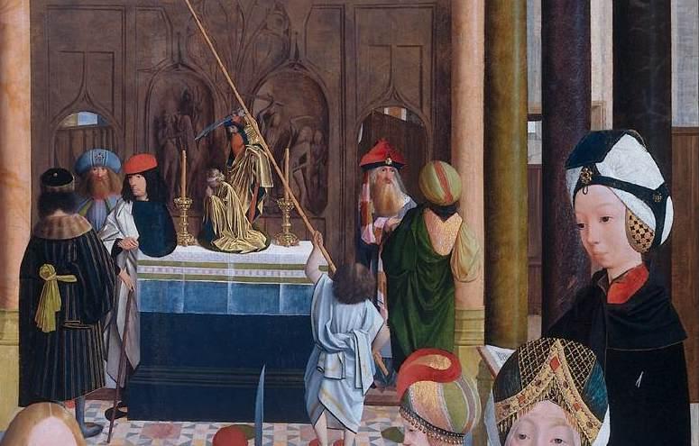 Wikioo.org - Bách khoa toàn thư về mỹ thuật - Vẽ tranh, Tác phẩm nghệ thuật Geertgen Tot Sint Jans - The Holy Kinship (detail)