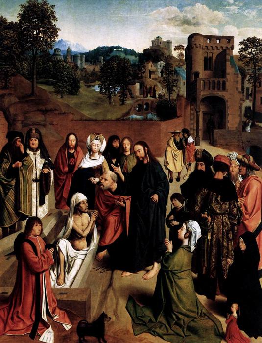 Wikioo.org – L'Encyclopédie des Beaux Arts - Peinture, Oeuvre de Geertgen Tot Sint Jans - La résurrection de Lazare