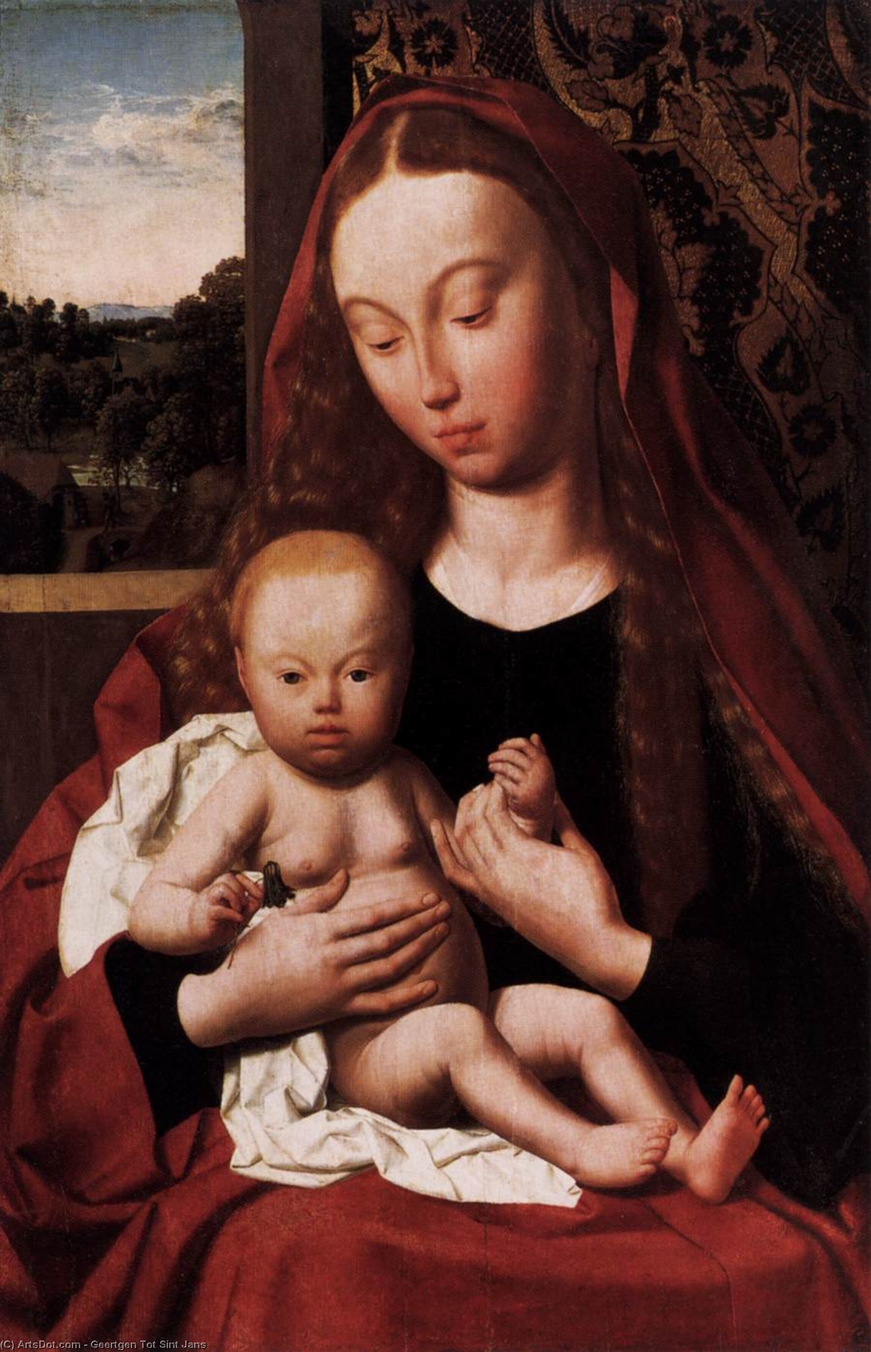 WikiOO.org – 美術百科全書 - 繪畫，作品 Geertgen Tot Sint Jans - 圣母子