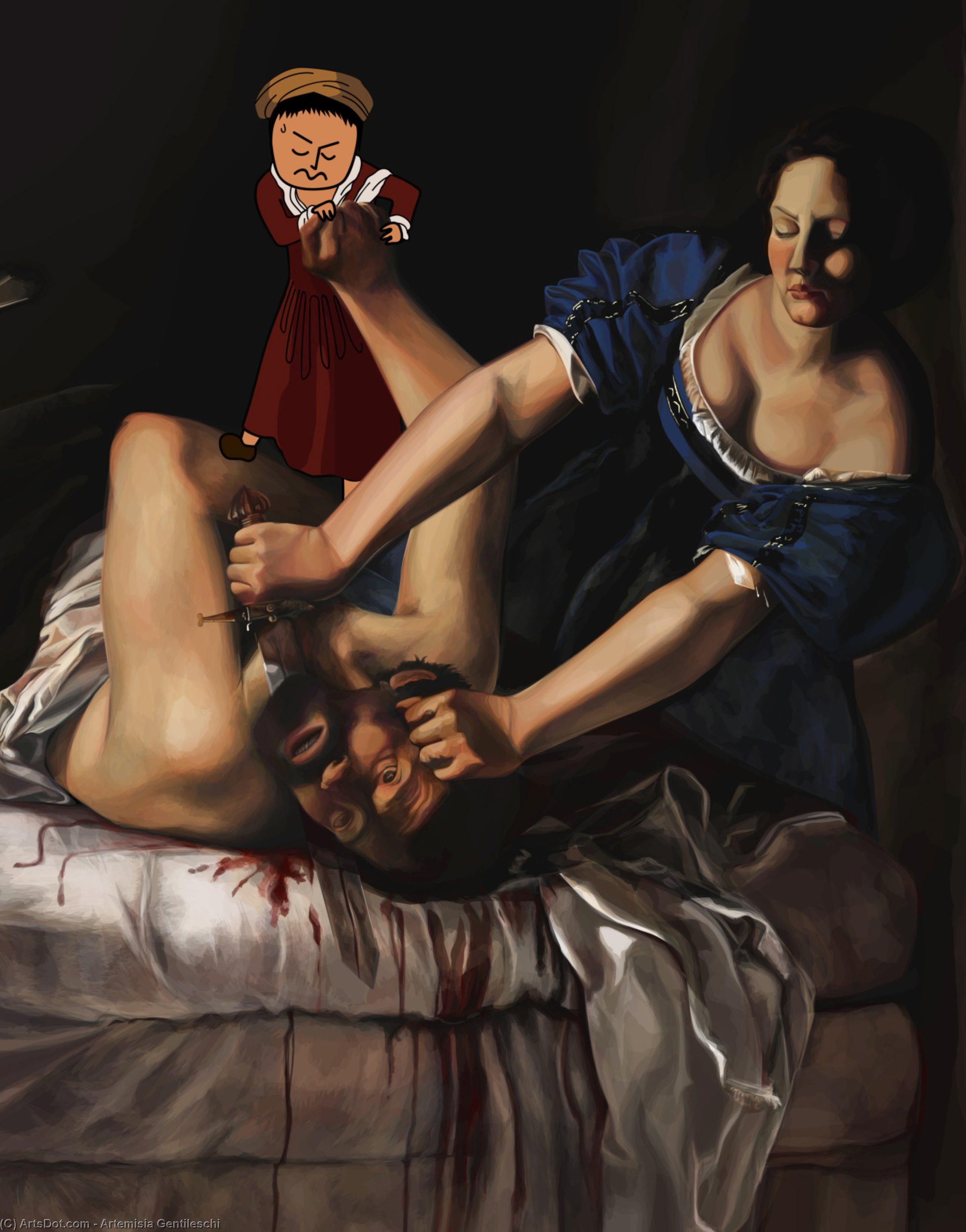 WikiOO.org - אנציקלופדיה לאמנויות יפות - ציור, יצירות אמנות Artemisia Gentileschi - Judith Beheading Holofernes