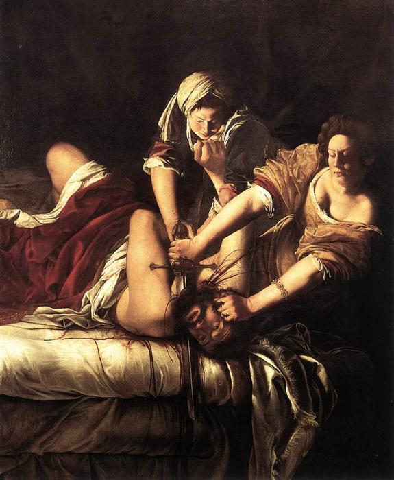 Wikioo.org - The Encyclopedia of Fine Arts - Painting, Artwork by Artemisia Gentileschi - Judith Beheading Holofernes