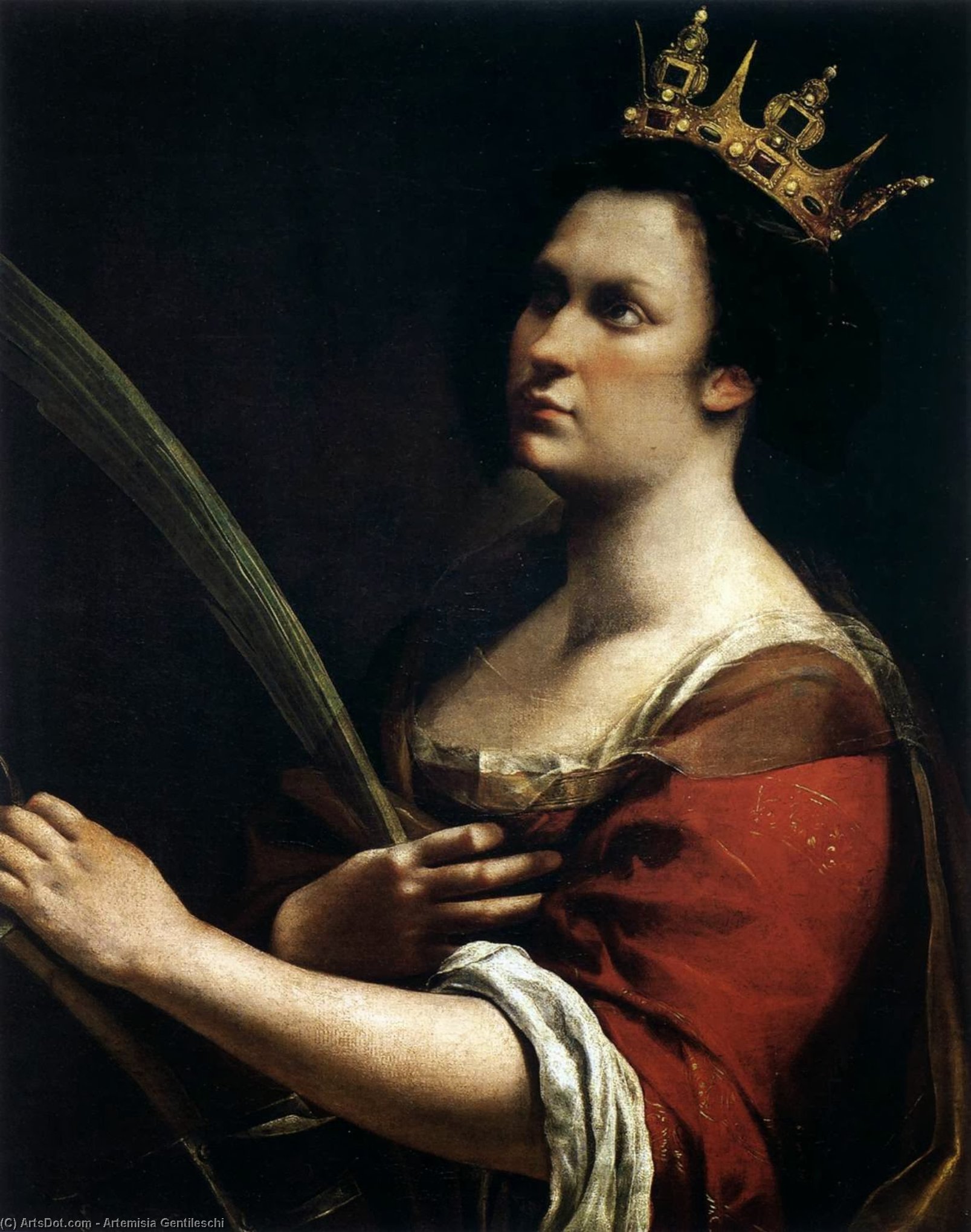 WikiOO.org - Enciklopedija dailės - Tapyba, meno kuriniai Artemisia Gentileschi - St Catherine of Alexandria
