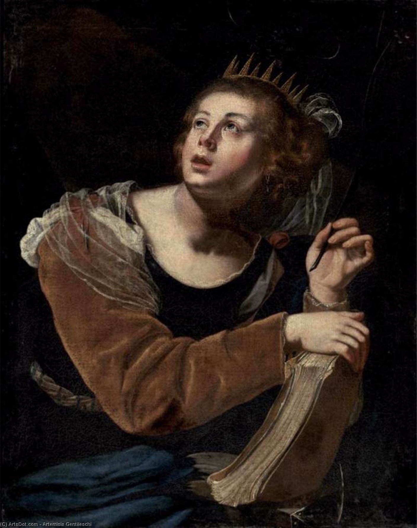 Wikioo.org - The Encyclopedia of Fine Arts - Painting, Artwork by Artemisia Gentileschi - St Catherine of Alexandria