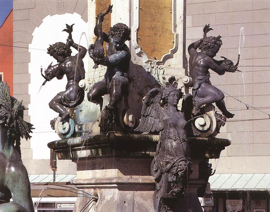 WikiOO.org - Güzel Sanatlar Ansiklopedisi - Resim, Resimler Hubert Gerhard - Augustus Fountain (detail)