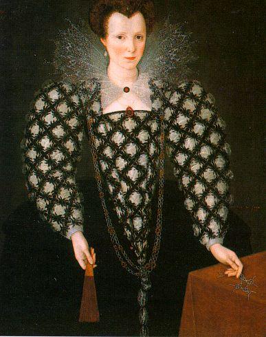 WikiOO.org - Encyclopedia of Fine Arts - Malba, Artwork Marcus The Younger Gheeraerts - Portrait of Mary Rogers: Lady Harrington