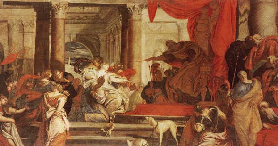 Wikioo.org - The Encyclopedia of Fine Arts - Painting, Artwork by Filippo Gherardi - Esther and Ahasuerus