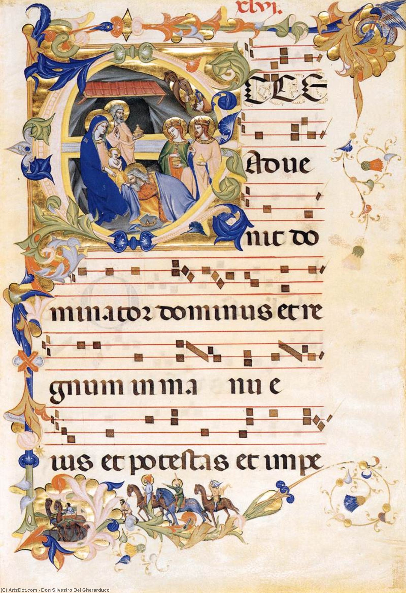WikiOO.org - Enciklopedija dailės - Tapyba, meno kuriniai Don Silvestro Dei Gherarducci - Gradual 1 for San Michele a Murano (Folio 46)
