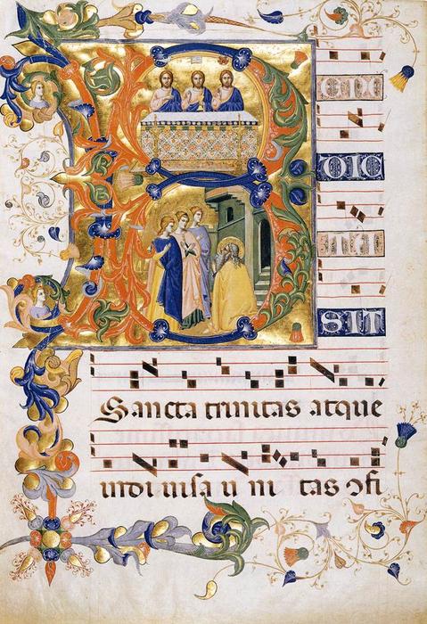 WikiOO.org - Enciklopedija dailės - Tapyba, meno kuriniai Don Silvestro Dei Gherarducci - Gradual 2 for San Michele a Murano (Folio 74)
