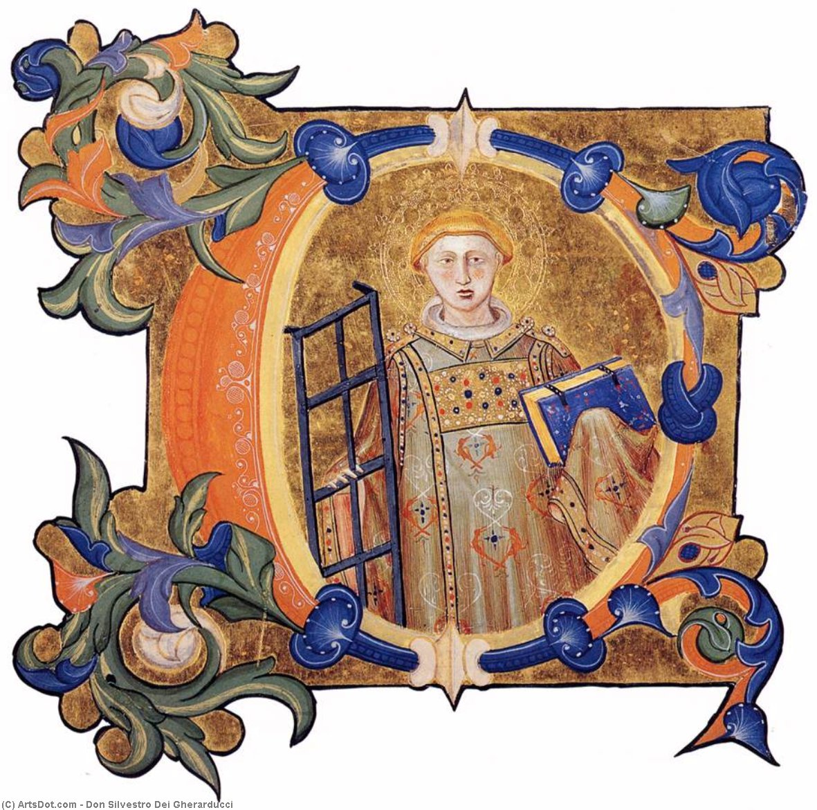 Wikioo.org - สารานุกรมวิจิตรศิลป์ - จิตรกรรม Don Silvestro Dei Gherarducci - Gradual from Santa Maria degli Angeli (Folio 134)