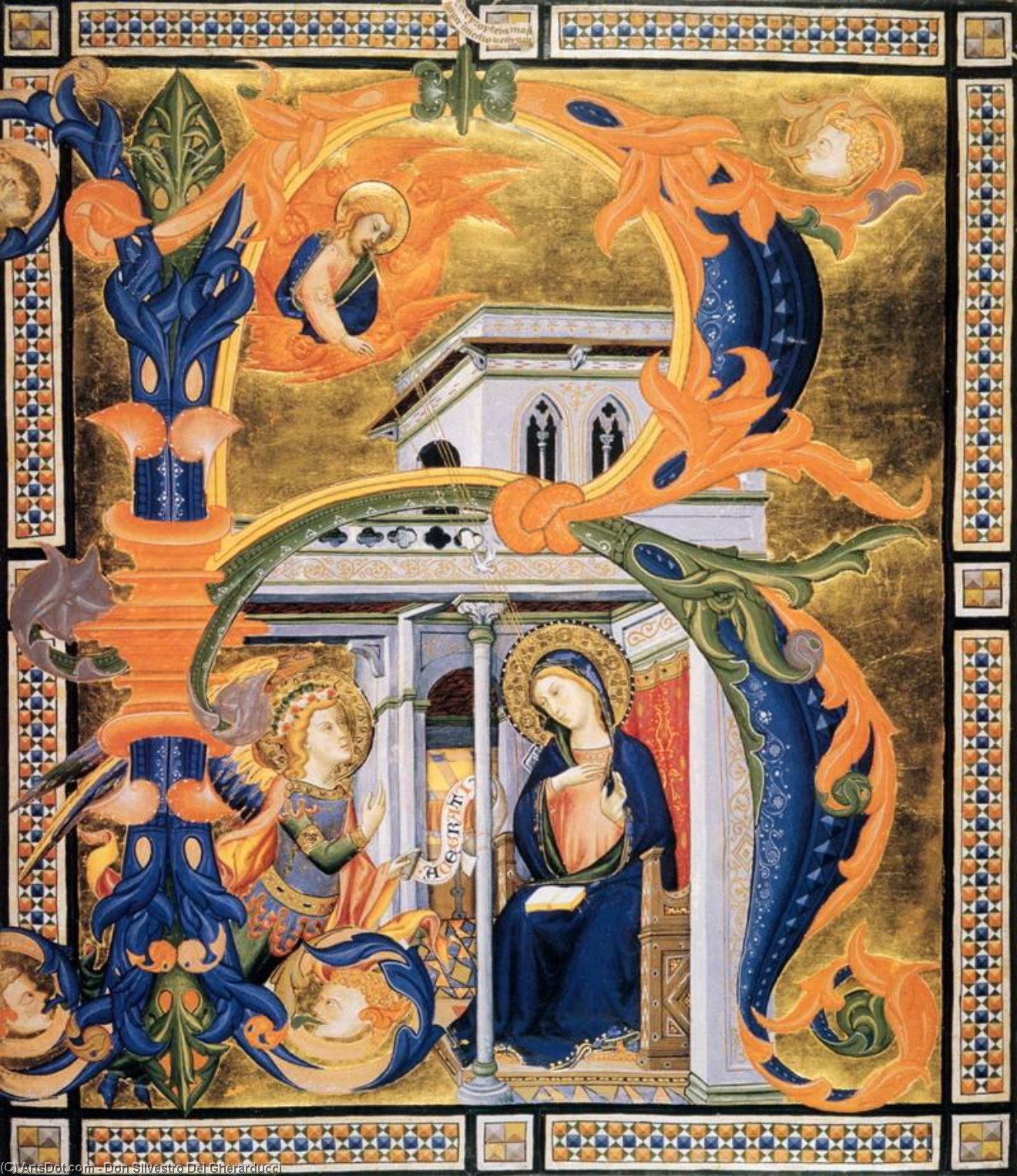 Wikioo.org - The Encyclopedia of Fine Arts - Painting, Artwork by Don Silvestro Dei Gherarducci - Gradual from Santa Maria degli Angeli (Folio 60)