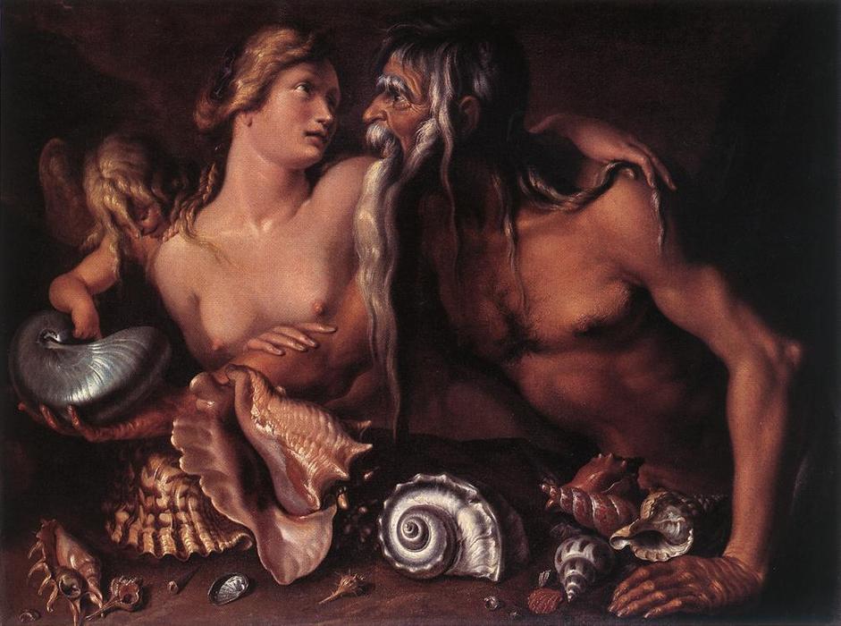 Wikioo.org – L'Encyclopédie des Beaux Arts - Peinture, Oeuvre de Jacob (Jacques)De Gheyn Ii - Neptune et Amphitrite