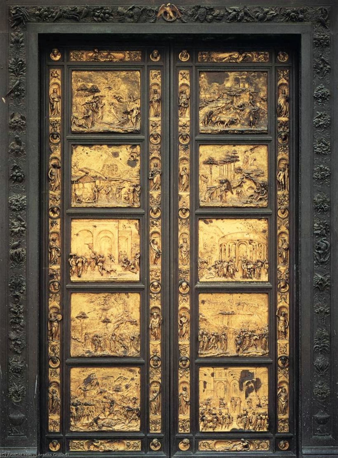 WikiOO.org - אנציקלופדיה לאמנויות יפות - ציור, יצירות אמנות Lorenzo Ghiberti - Eastern Door of the Baptistry