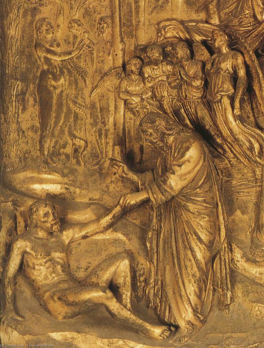 Wikioo.org - The Encyclopedia of Fine Arts - Painting, Artwork by Lorenzo Ghiberti - The Creation of Adam and Eve (detail)