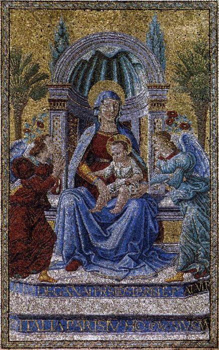 Wikioo.org - The Encyclopedia of Fine Arts - Painting, Artwork by Davide Ghirlandaio - Virgin and Child