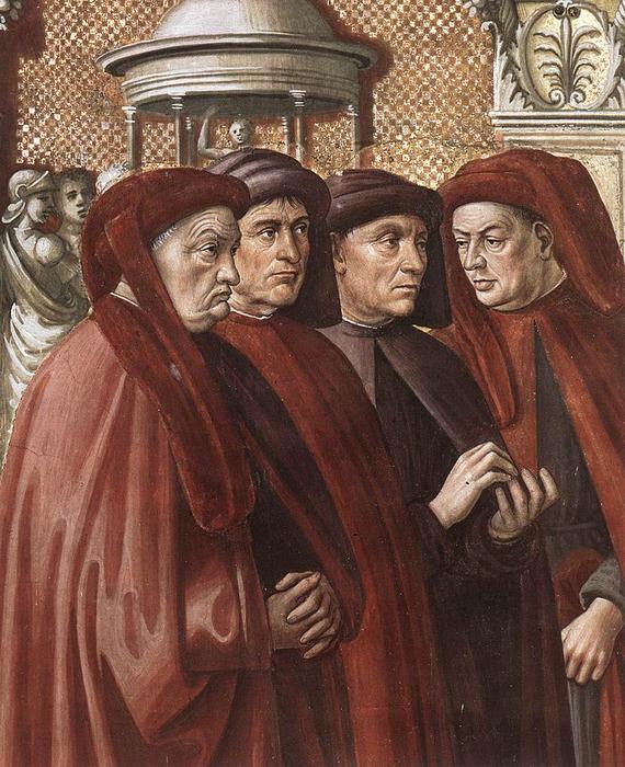 WikiOO.org - Encyclopedia of Fine Arts - Lukisan, Artwork Domenico Ghirlandaio - Angel Appearing to Zacharias (detail)