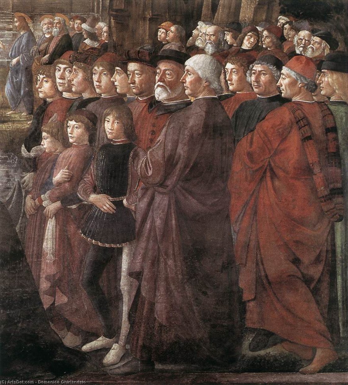 Wikioo.org - The Encyclopedia of Fine Arts - Painting, Artwork by Domenico Ghirlandaio - Calling of the Apostles (detail)