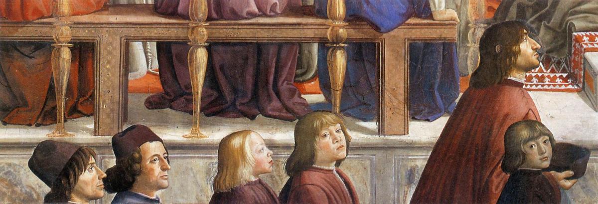 Wikioo.org – L'Encyclopédie des Beaux Arts - Peinture, Oeuvre de Domenico Ghirlandaio - Confirmation de la Règle (détail)