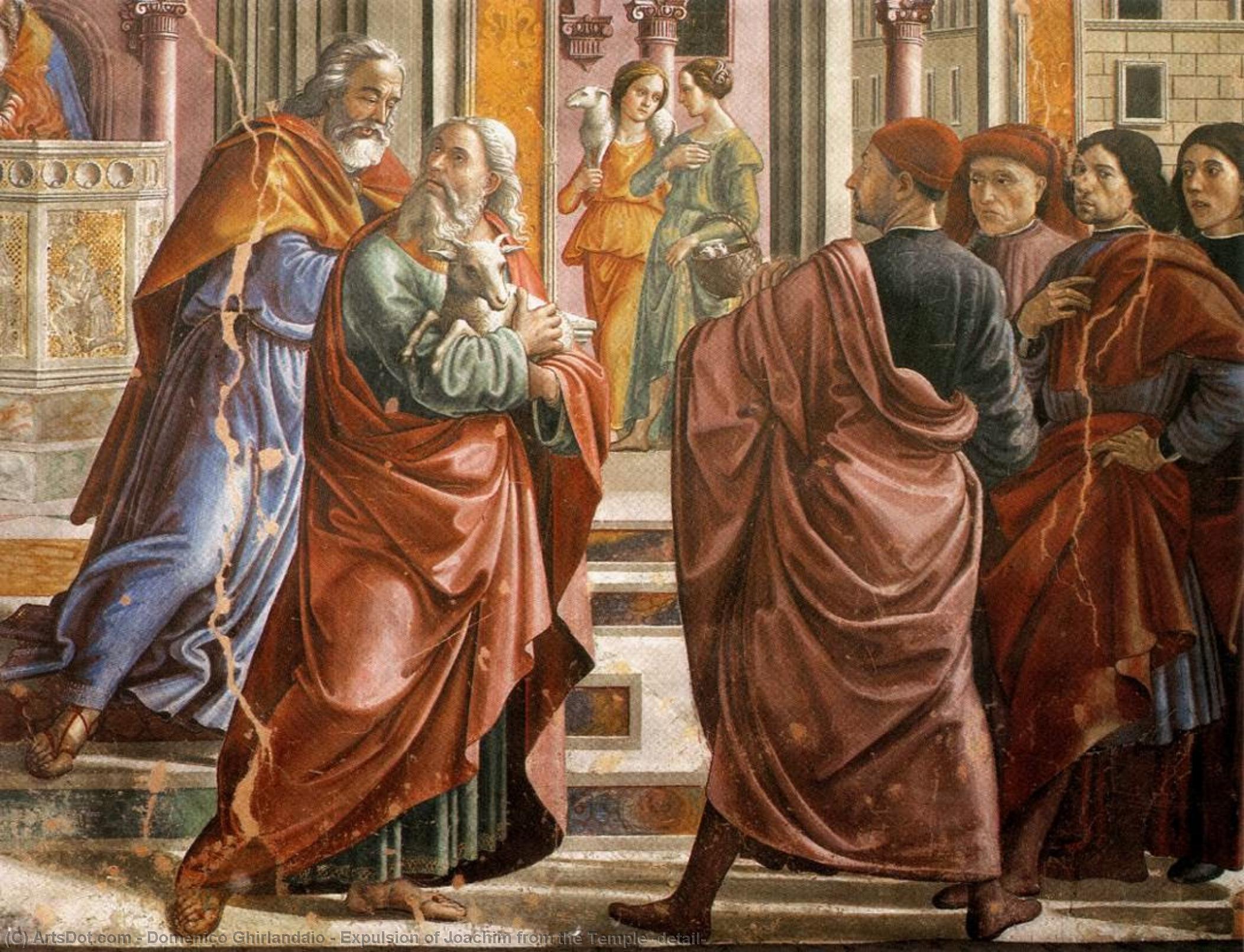 Wikioo.org - The Encyclopedia of Fine Arts - Painting, Artwork by Domenico Ghirlandaio - Expulsion of Joachim from the Temple (detail)
