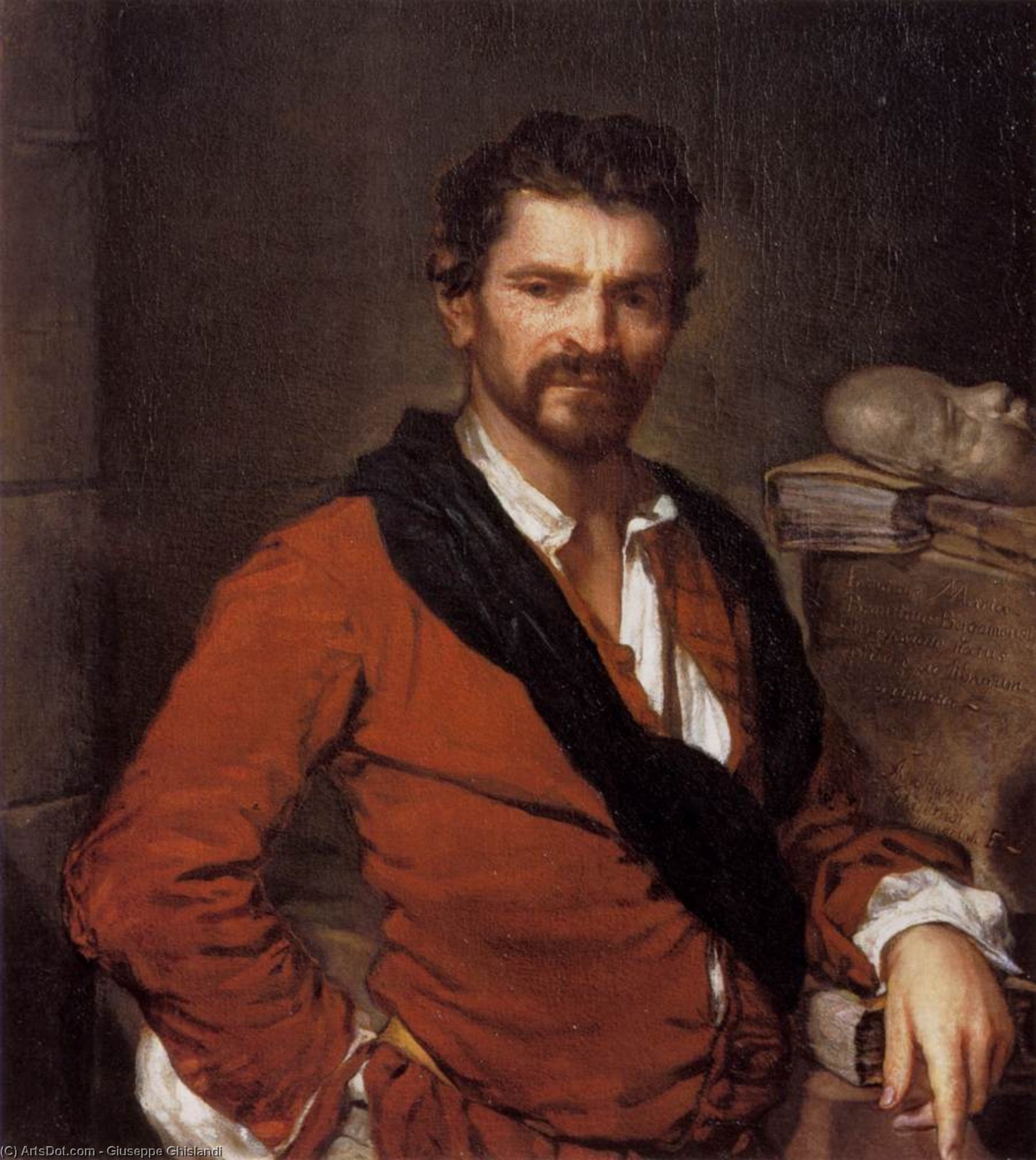 Wikioo.org - The Encyclopedia of Fine Arts - Painting, Artwork by Giuseppe Ghislandi - Portrait of Francesco Maria Bruntino